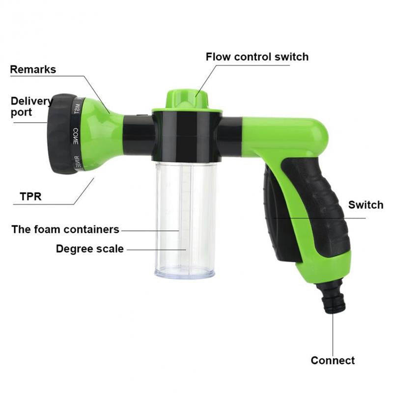 8 In 1 Pressure Hose Nozzle Foam Gun