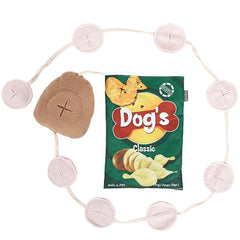 Potato Chip Dog Toys - Green/Blue