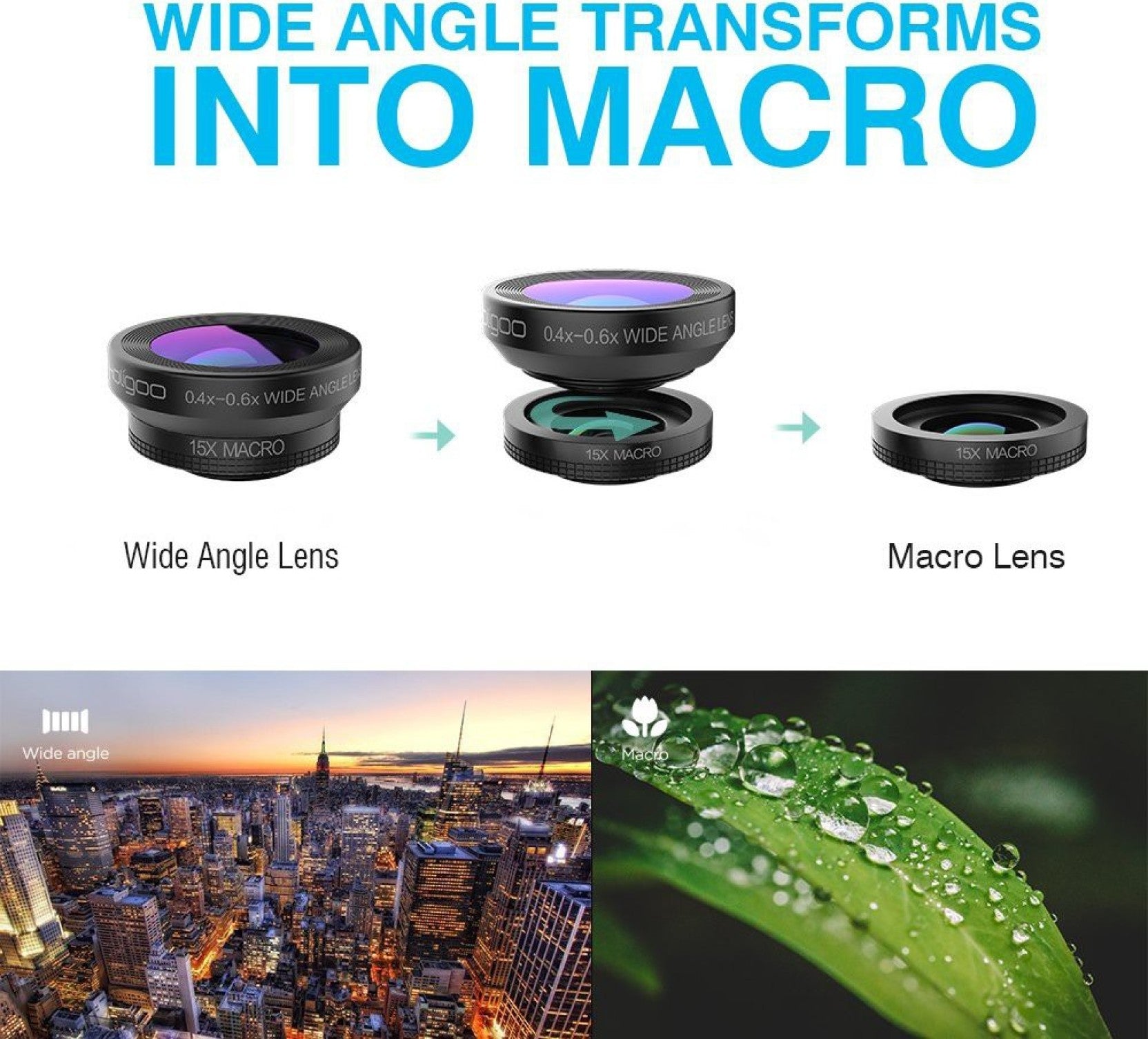 Universal Cell Phone Camera Selfie Light Lens Kit