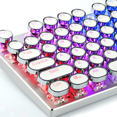 Steampunk Mechanical LED Backlit keyboard keycaps - white