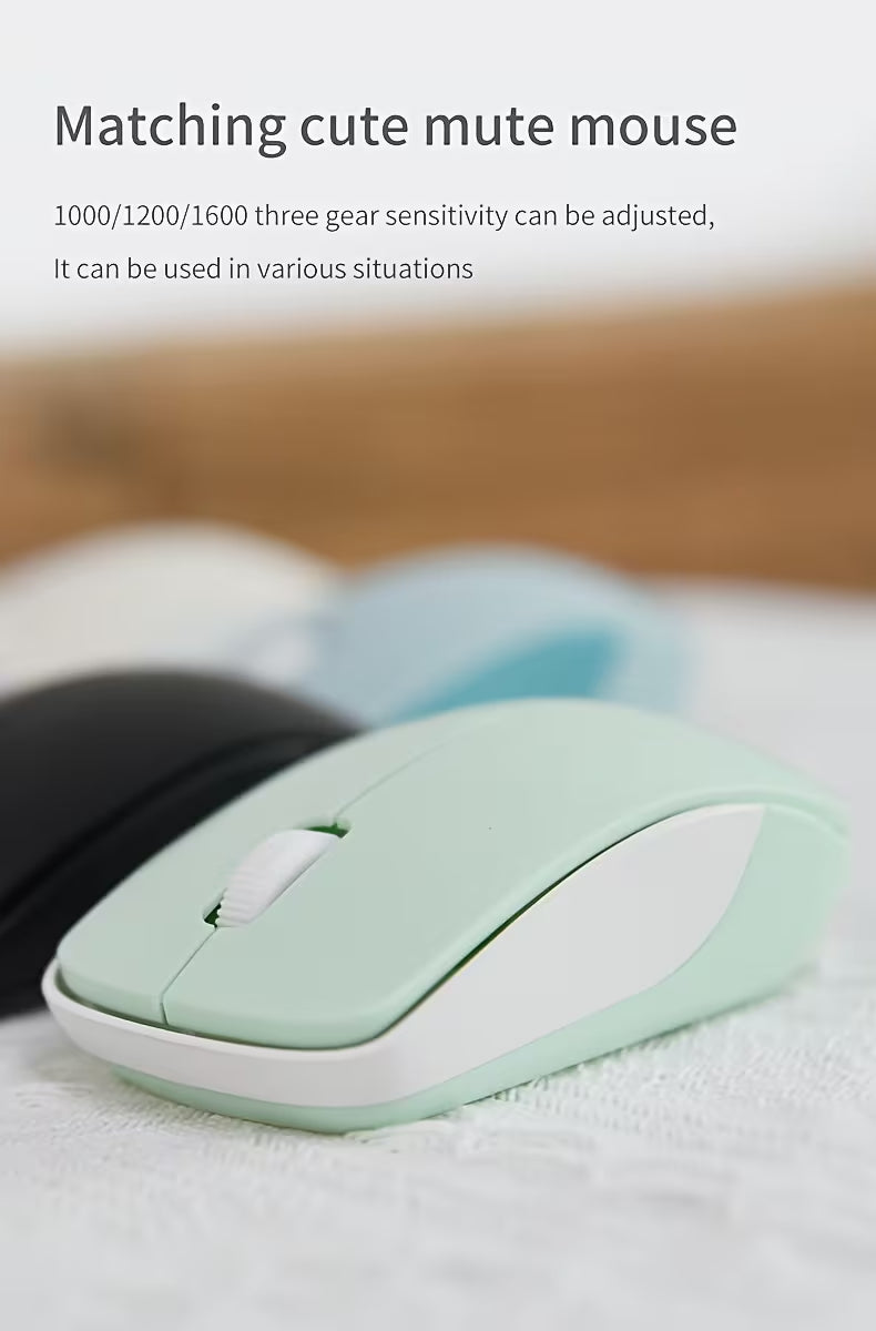 MOFII Wireless Keyboard and Mouse Set - Green