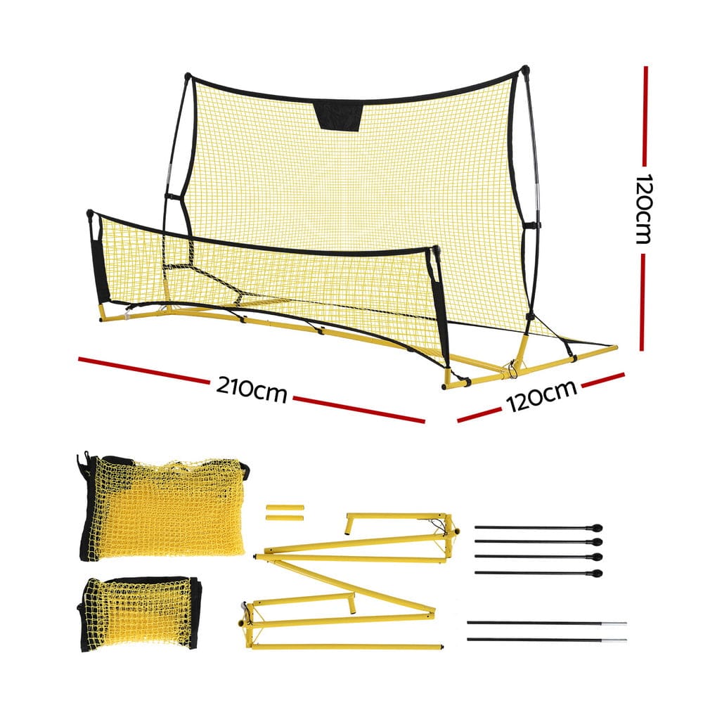 Everfit 2.1m Football Soccer Net Portable Goal Net Rebounder Sports Training Yellow
