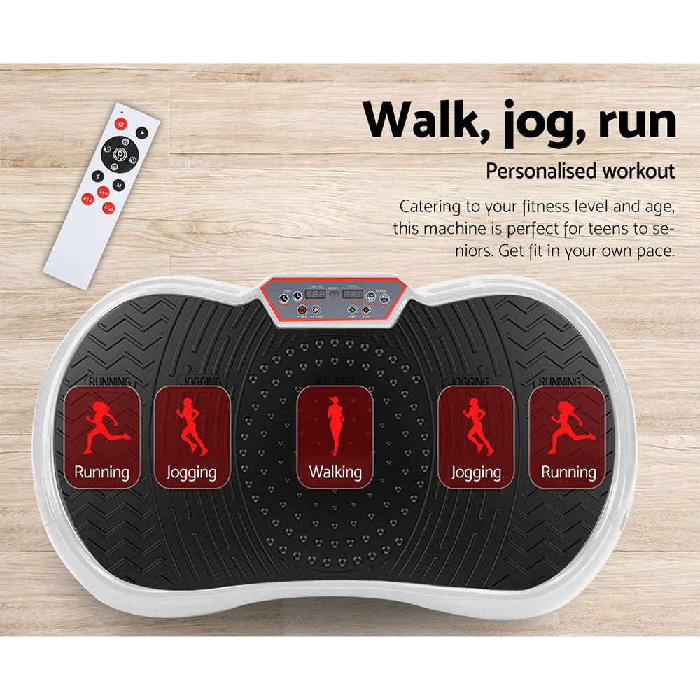 Everfit Vibration Platform with Resistance Bands | Home Exercise Machine - White