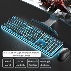 LANGTU LT600 Quiet Work Wireless Keyboard Mouse Combo Black Ice