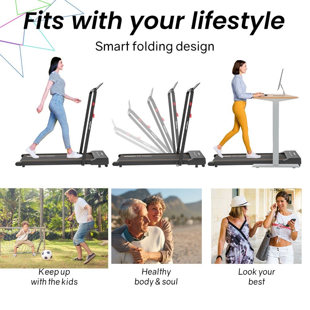 PROFLEX Walking Pad Under Desk Treadmill Foldable LCD Remote