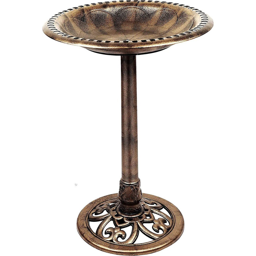 Outdoor Traditional Resin Garden Bird Bath