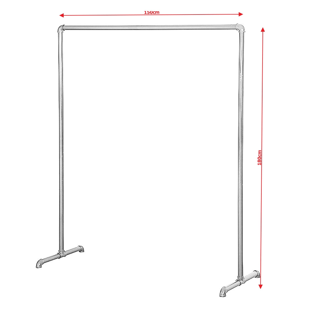 Industrial Freestanding Clothing Rack 180X150cm