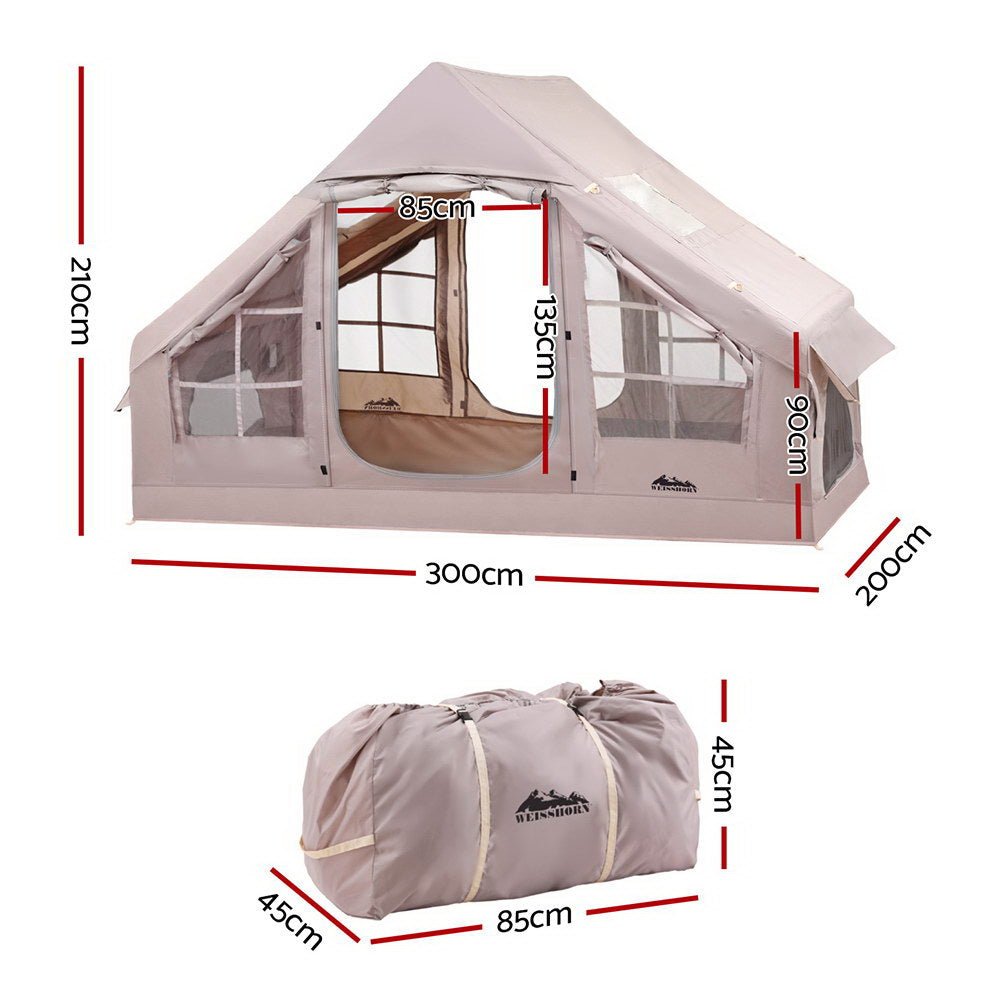 Weisshorn Inflatable Beach Tent 4-6 Person – PU3000 Waterproof with UV Protection