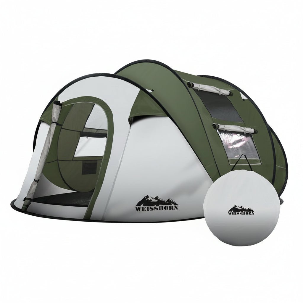 Weisshorn Instant Up Camping Tent 4-5 Person Pop up Tents Family Hiking Beach Dome