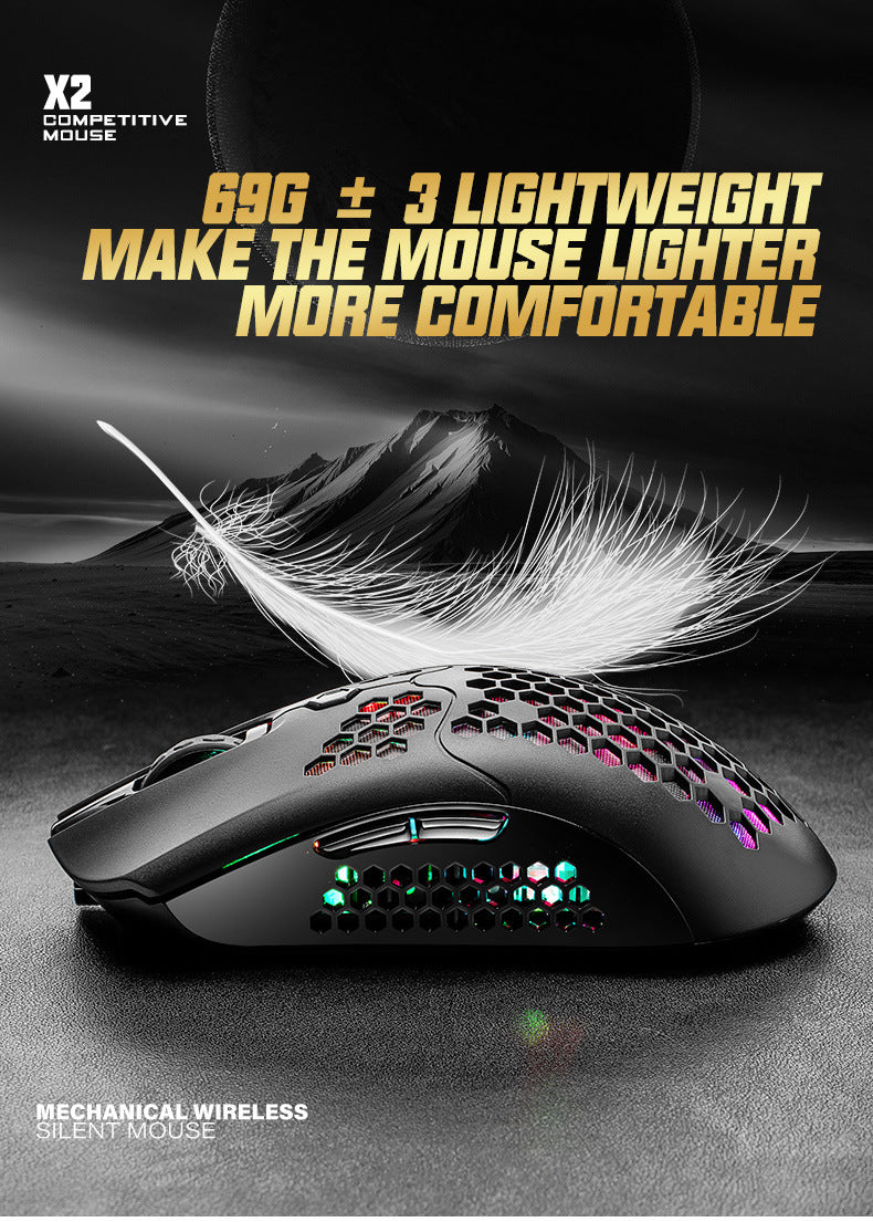 Free Wolf X2 Wireless/Wired 12000DPI Gaming Mouse