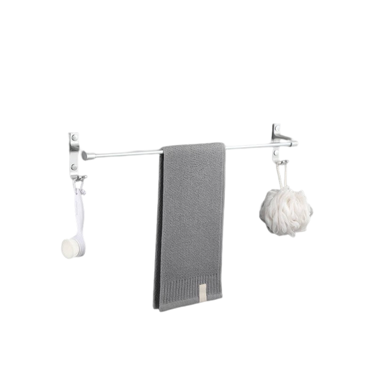 Aluminium Towel Rail with Hooks