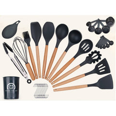 34Pcs Silicone Utensils Cooking Kitchen Set Cookware BPA Free