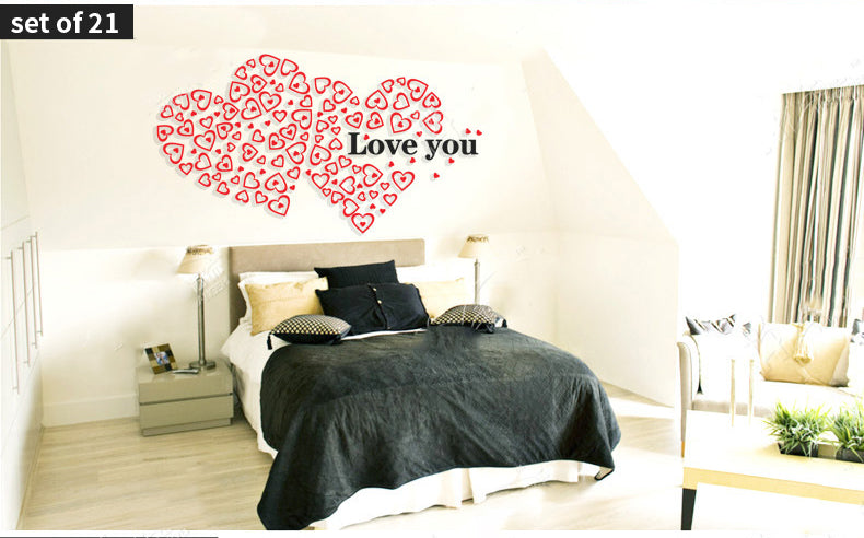 3D Wall Decoration - Heart Red