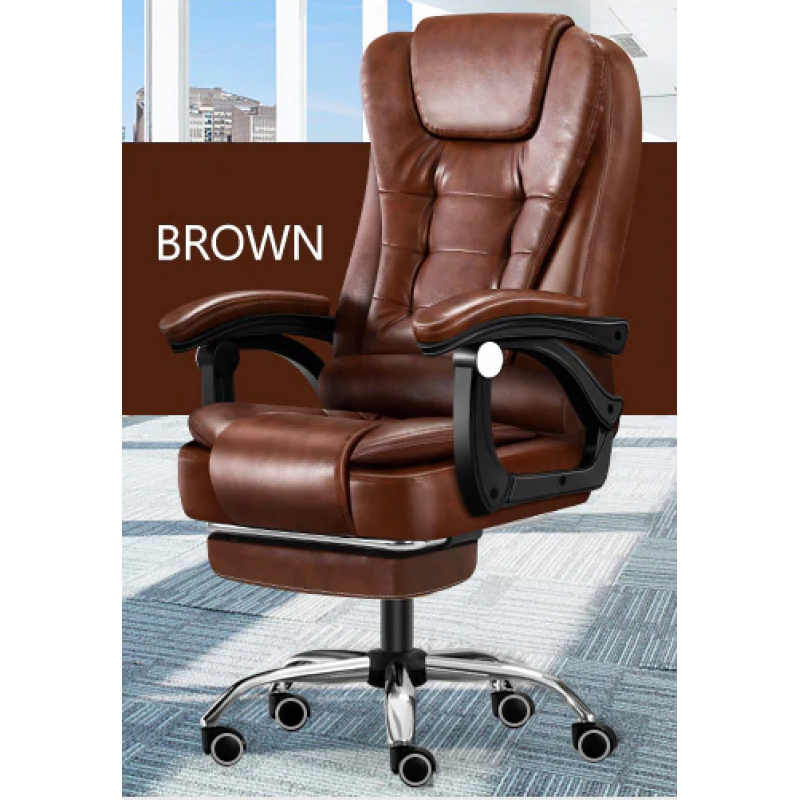 Workspace Executive Chair with Footrest Brown (pre order) Pre-order, waiting time approximately 60 days