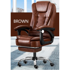 Workspace Executive Chair with Footrest Brown