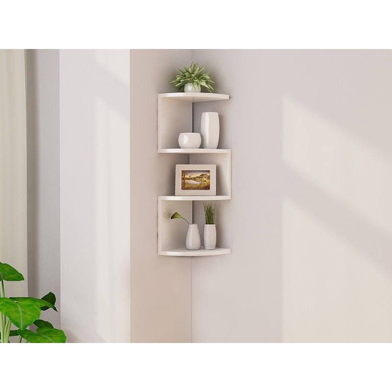 4-Tier Corner Wall Shelf