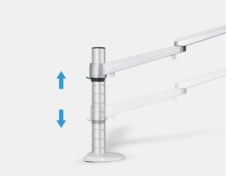 HIgh Quality Single Monitor Full Motion Desktop Mount with Laptop Stand