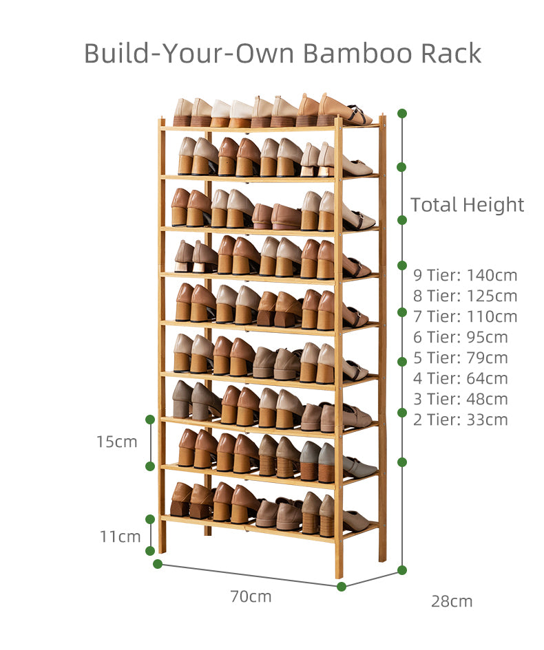 Build-Your-Own Bamboo Shelf  - 2 Sizes Available