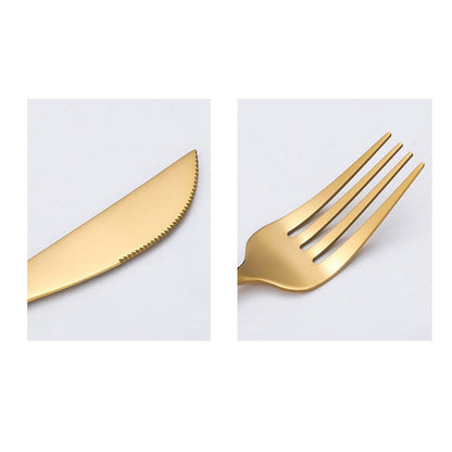24PCs Yael Designer Premium Polished Cutlery Set