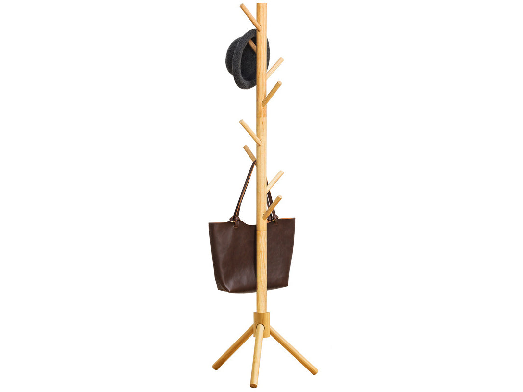 Pine Wood Coat Rack Stand