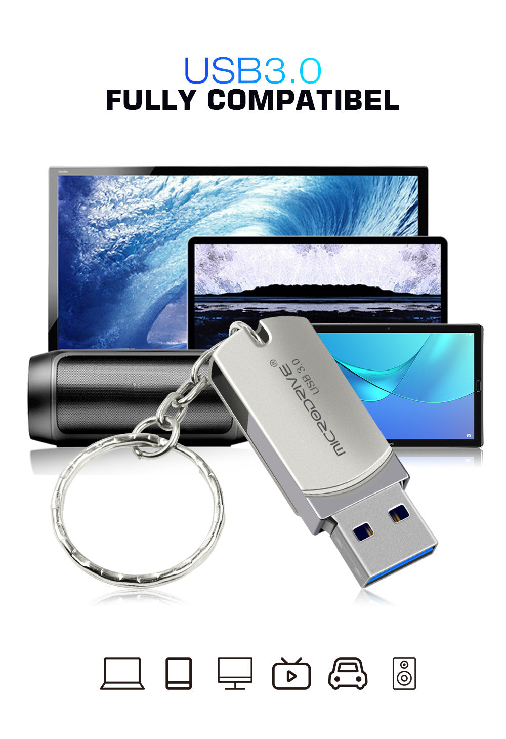 Microdrive Metal USB3.0 Flash Drive 64GB 128GB