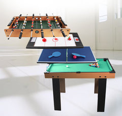 4ft 4-in-1 Soccer Table Tennis Ice Hockey Pool Game Football Foosball Kids Adult