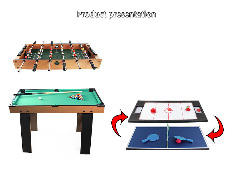 4ft 4-in-1 Soccer Table Tennis Ice Hockey Pool Game Football Foosball Kids Adult