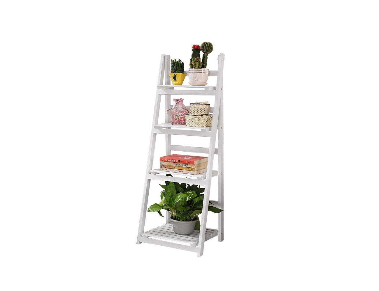 4 Tier Foldable Plant Ladder Shelf