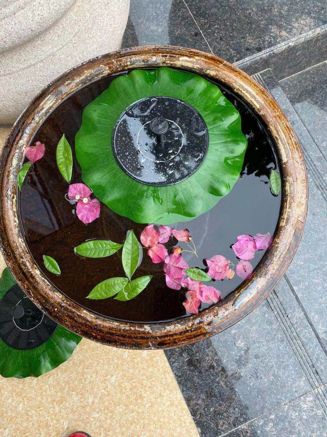 Solar Floating Pond Fountain 22cm Lotus Pump