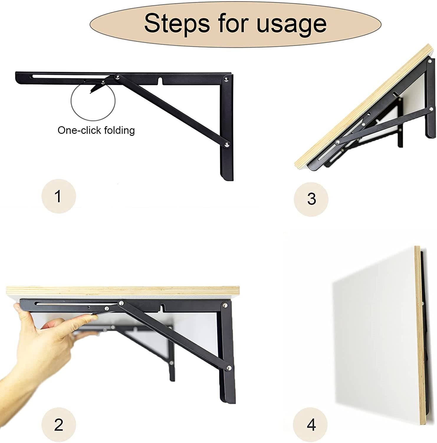 25cm Wall Folding Bracket