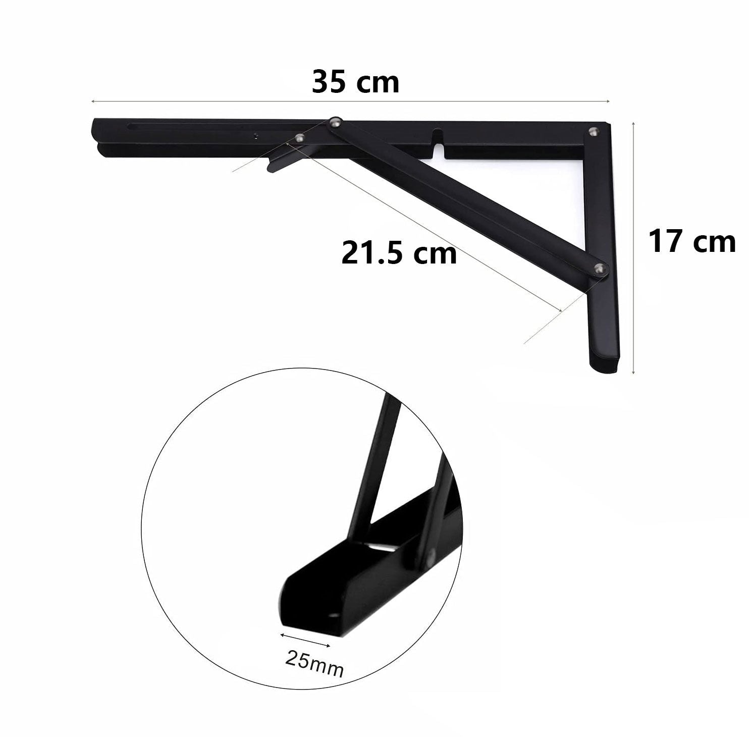 25cm Wall Folding Bracket