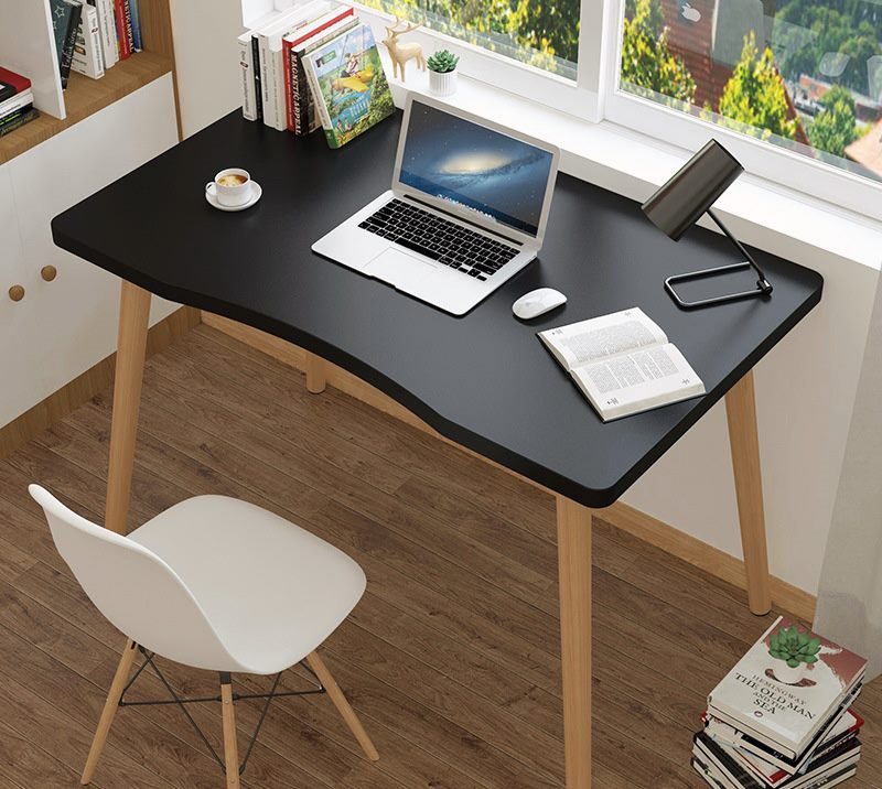 Wooden Leg Freestanding Computer Desk 100cm