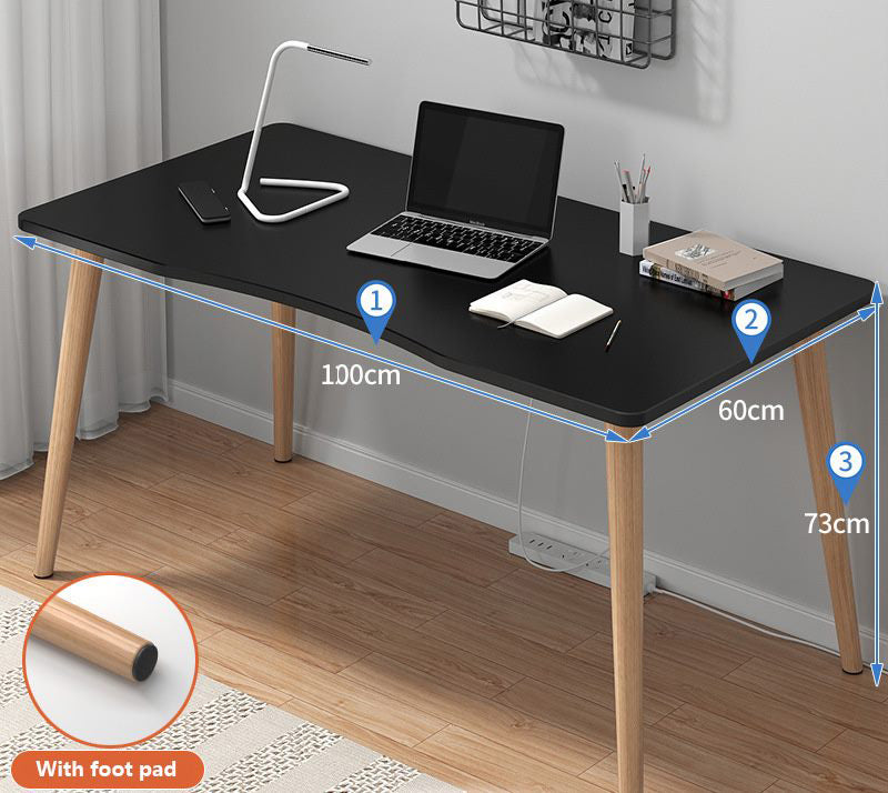 Wooden Leg Freestanding Computer Desk 100cm