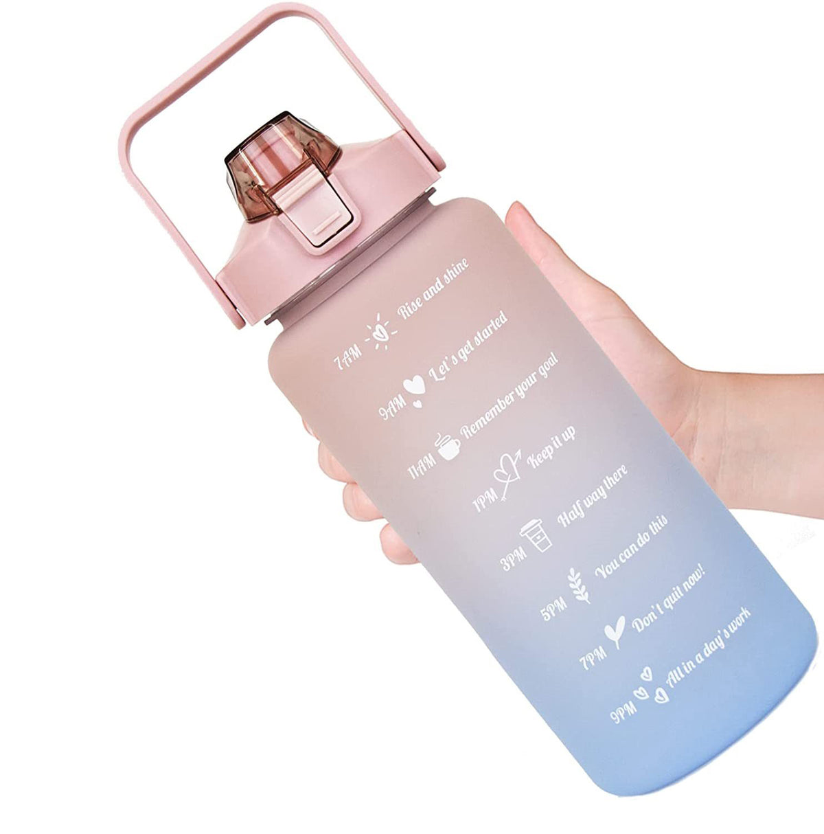 2000ml Water Bottle Pink Blue