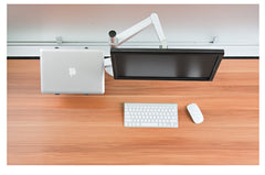 HIgh Quality Single Monitor Full Motion Desktop Mount with Laptop Stand