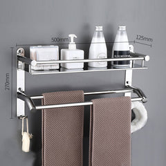 Bathroom Stainless Steel Shelf with Hook