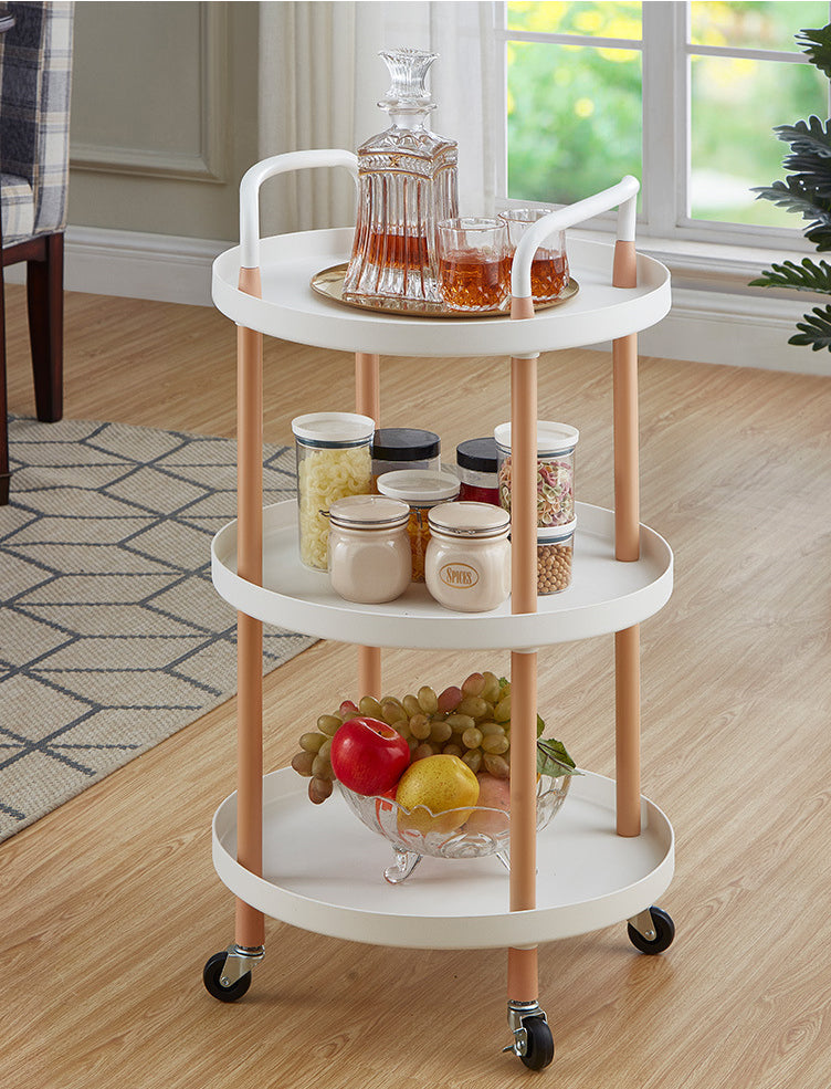 3 Tier Food Storage Kitchen Beverage Trolley White