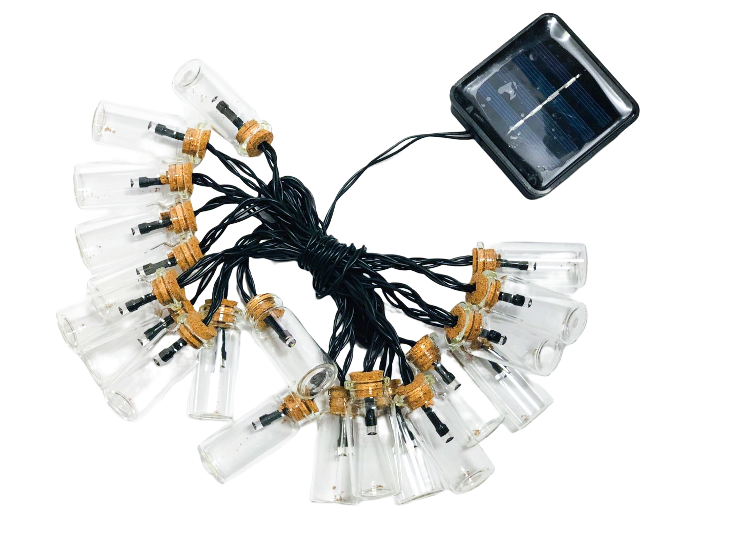 Solar String Lights Wishing Bottle Warm White