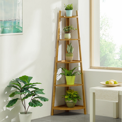 Bamboo Flower Planter Corner Rack