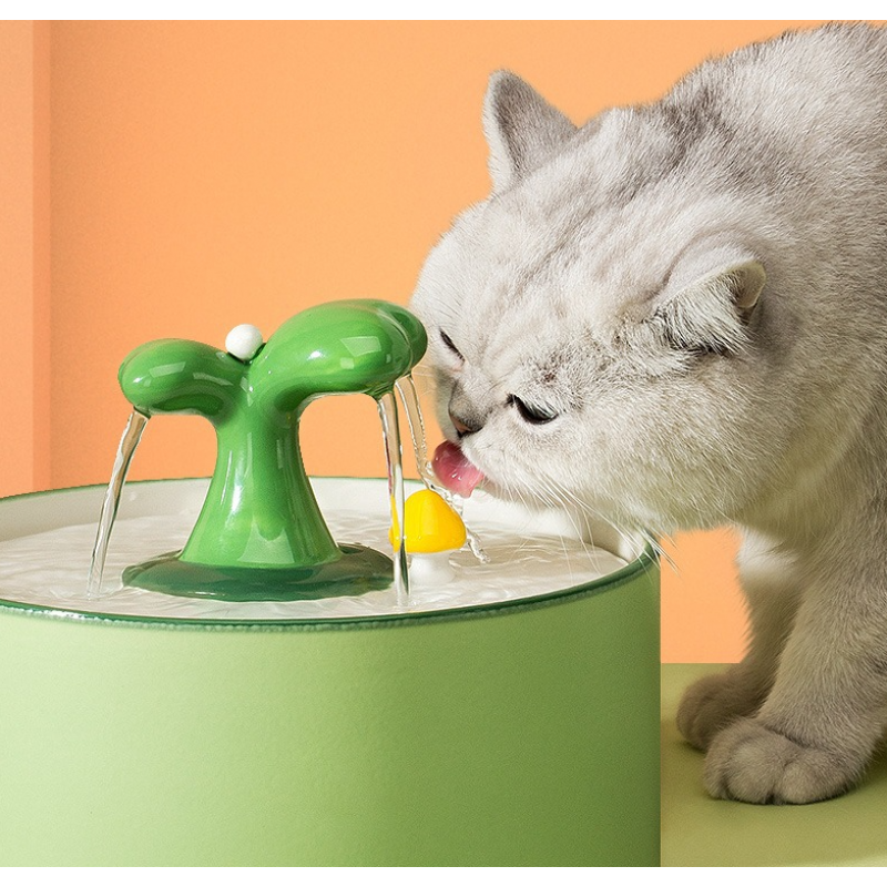 Ceramic Pet Water Fountain Green