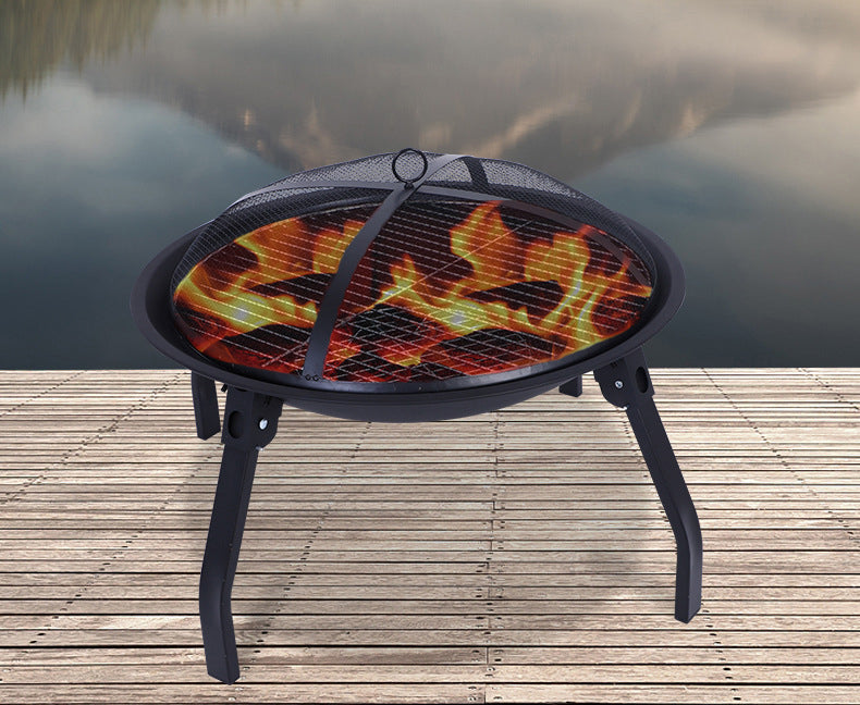 2-in-1 Foldable BBQ Firepit