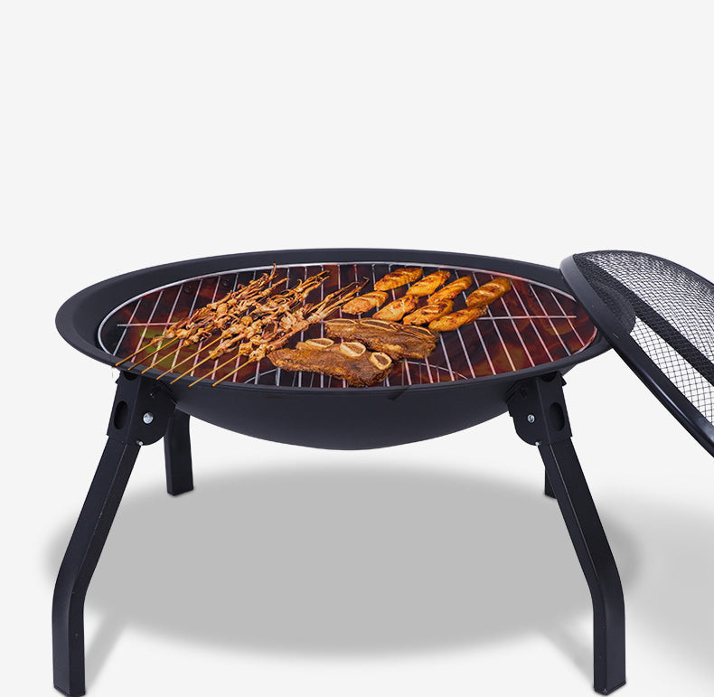 2-in-1 Foldable BBQ Firepit