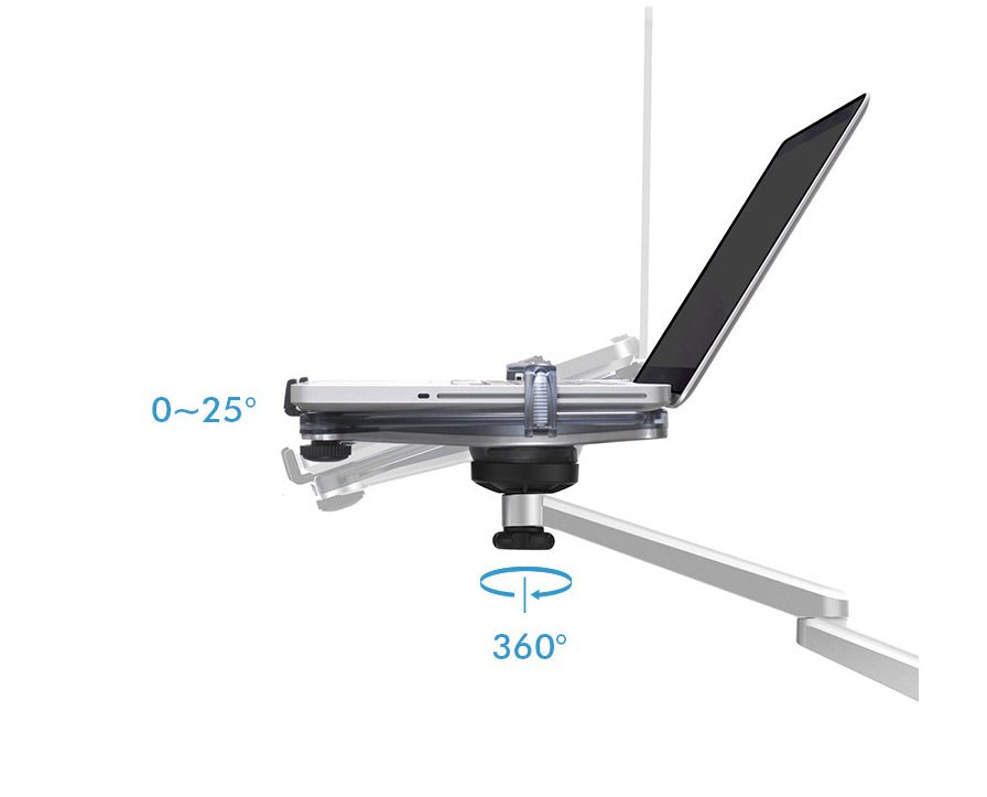 HIgh Quality Single Monitor Full Motion Desktop Mount with Laptop Stand