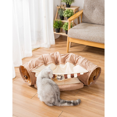 Cat Tunnel Bed Coffee