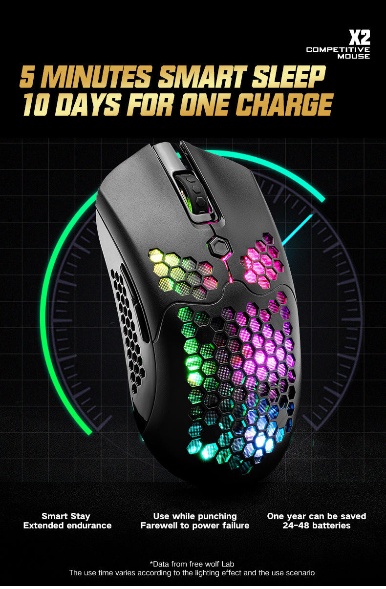 Free Wolf X2 Wireless/Wired 12000DPI Gaming Mouse