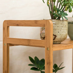 5 Tiers Adjustable Bamboo Storage Rack 68cm