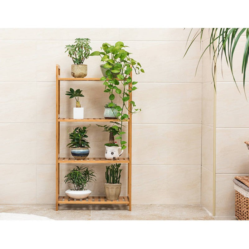 4 Tier Bamboo Shoe Rack 100x50cm