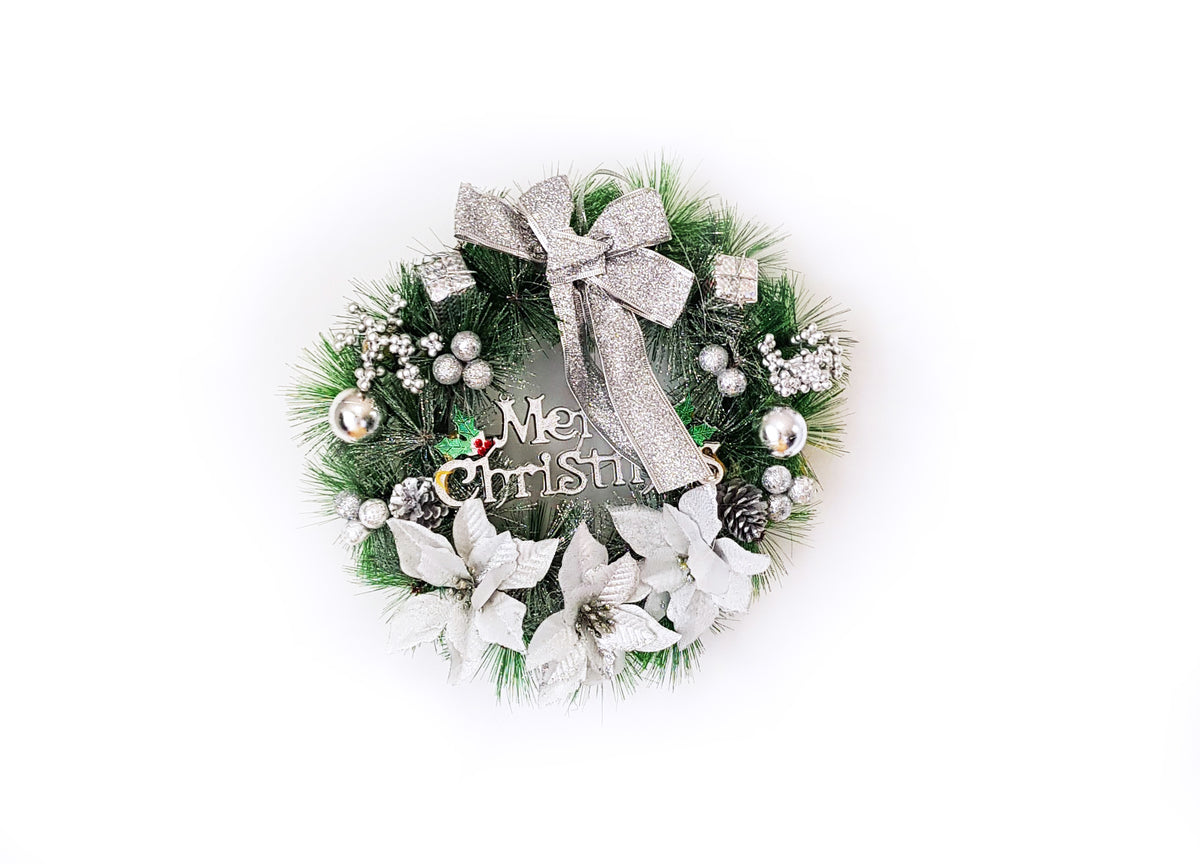 30CM Christmas Wreath Sliver