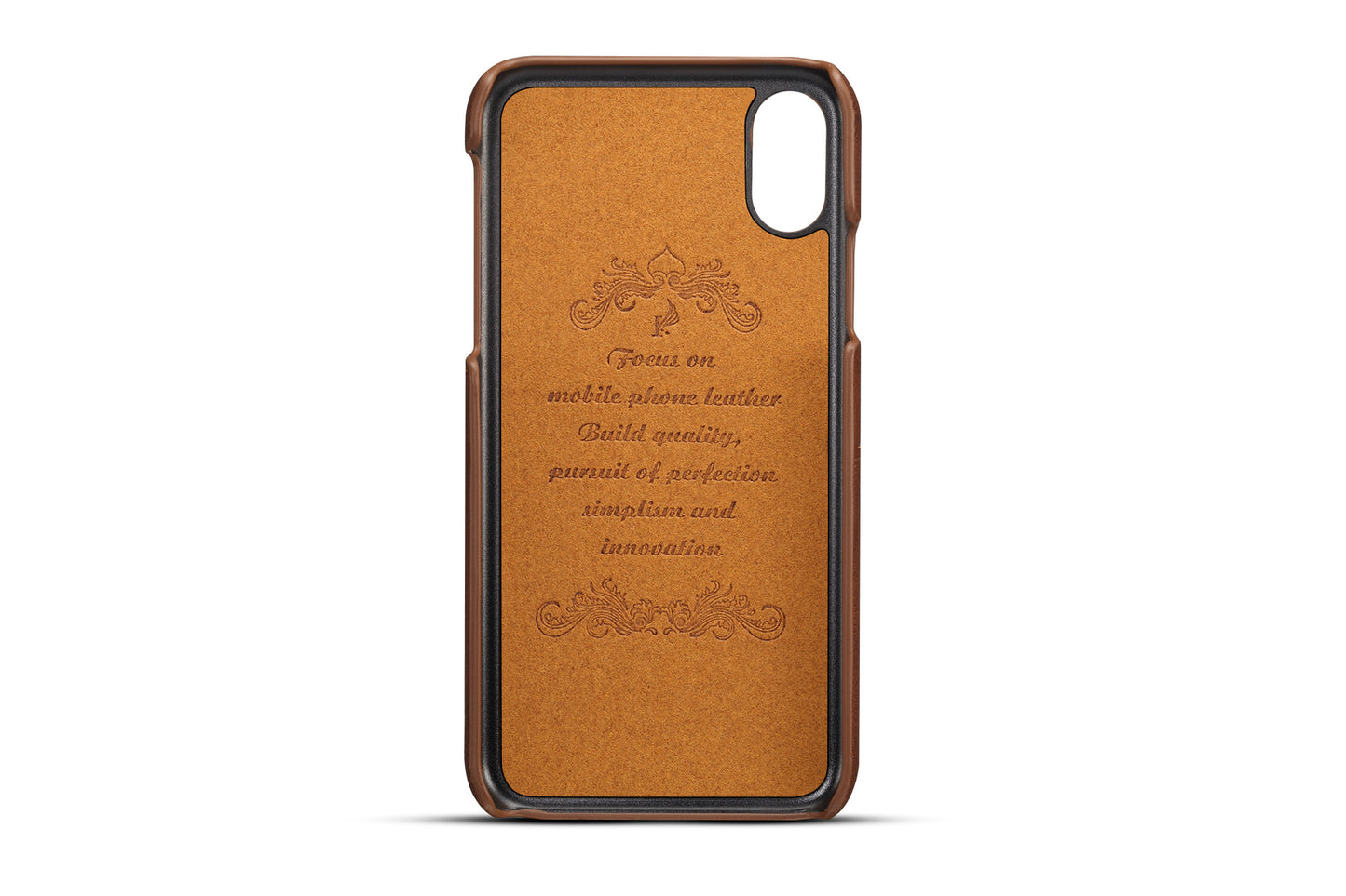 PU Leather Brown case with Dual Card Holder for iPhone
