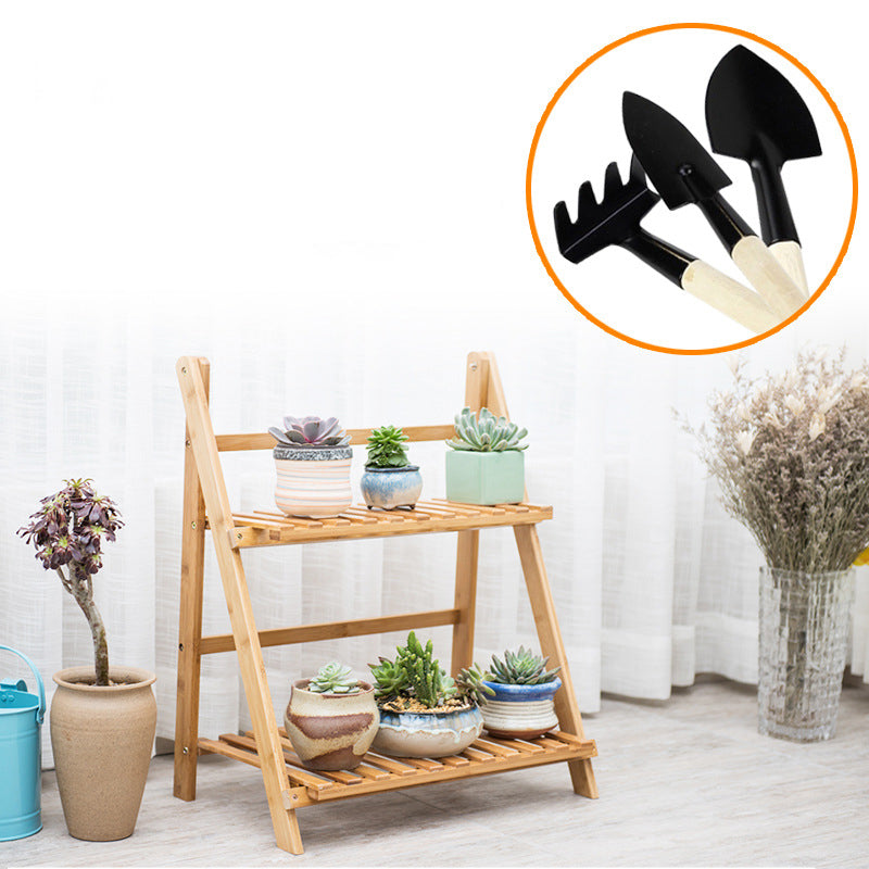 Garden Plant Stand 50cm + Flower Pots Steel Tool Set